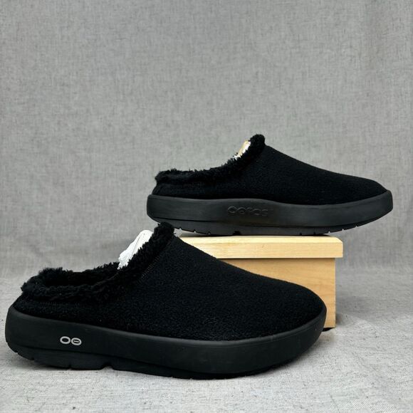 OOFOS | Shoes | Oofos Oocoozie Mule Slippers Black Fleece  display picture 1